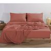 Σεντόνι Διπλό με Λάστιχο 140x200+30cm Βαμβάκι nef-nef basic - 1217 teracotta 033508