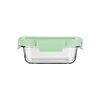 Estia Φαγητοδοχειο Click&seal Γυαλινο 370ml 16.3x12.3x6.2cm με Καπακι Πλαστικο Mint