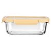 Estia Φαγητοδοχειο Click&seal Γυαλινο 1520ml 23.5x17.8x7.6cm με Καπακι Πλαστικο Ivory