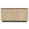 Μπουφές με Συρτάρια Torro Φυσικό Cremona + Ανθρακί  163x82x38cm