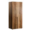 Ντουλάπα Δίφυλλη Oryana  Καρυδιά 90x210x62cm με 6 Ράφια