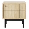 Κομοδίνο Japandi Φυσικό dab Linea 53x56x39cm