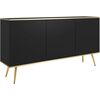 Μπουφές oro Ανθρακί + Χρυσό 160x85x39cm