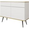 Μπουφές oro Λευκό με Μαύρο 107x85x39cm