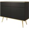 Μπουφές oro Ανθρακί με Χρυσό 107x85x39cm