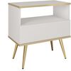 Κομοδίνο oro Λευκό με Χρυσό 54x59x39cm