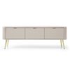 Έπιπλο Τηλεόρασης Zova Λευκό Kazmir + Χρυσό 168x57x39cm