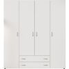 Ντουλάπα  Α_base Λευκή με Συρτάρια 160x177x52cm