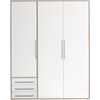 Ντουλάπα Lyss Λευκή+φυσικό Sanremo 155x194x58cm