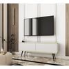 Έπιπλο Τηλεόρασης oro  Λευκό+ Μαύρο 135x53x32cm