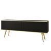 Έπιπλο Τηλεόρασης Oro_mdf Ανθρακί + Χρυσό 135x53x32cm