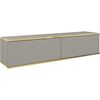 Κρεμαστό Έπιπλο Τηλεόρασης Oro_mdf Γκρι 135x30x32cm