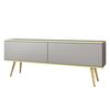 Έπιπλο Τηλεόρασης oro  Γκρι + Χρυσό  135x53x32cm