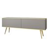 Έπιπλο Τηλεόρασης Oro_mdf Γκρι + Χρυσό 135x53x32cm