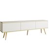 Έπιπλο Τηλεόρασης Oro_mdf Λευκό + Χρυσό 175x53x32cm