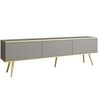 Έπιπλο Τηλεόρασης Oro_mdf Γκρι +Χρυσό 175x53x32cm