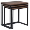 Σετ Τραπεζάκια Ζιγκον Καρυδί 55x47x40cm