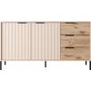 Μπουφές Rave με Συρτάρια Μπεζ+φυσικό Viking 153x82x40cm