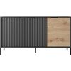Μπουφές Rave Ανθρακί+φυσικό Αρτιζάν 153x82x40cm