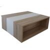 Τραπεζάκι Raylie-1 Φυσικό+λευκό 90x41x75cm