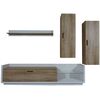 Σύνθεση Talina Λευκό+kingstone oak 270x175x48cm