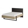 Duplex Κρεβάτι Ημίδιπλο 130x204εκ. ( για Στρώμα 120x200εκ.)  Black/natural Chestnut
