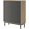 Μπουφές Basic Χρώμα: Jackson Hickory +Γραφίτης 104x126x39cm