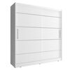 Ντουλάπα Συρόμενη 24113-Mjalu-180 Χρώμα Λευκό  180x200x62cm