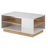 Τραπεζάκι 36146-Arcw-40 Λευκό+ Φυσικό Grandson 100x45,5x60 cm