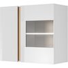 Κρεμαστή Βιτρίνα 36146-Arcw-wv Λευκό+λευκό High Gloss+grandson 96,5x82,5x40cm