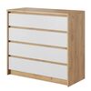 Συρταριέρα 37111-xlc Golden Craft+λευκό 92,6x90x40,5cm