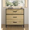 Armor Συρταριέρα με Τρία Συρτάρια 81x45x83εκ. Helvezia oak / Black