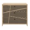 Claustra Συρταριέρα με 3 Συρτάρια 92x45x78εκ. Blond oak / Μαύρο