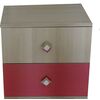 Κομοδίνο 11105-dn  Φυσικό Jesion+ Σκούρο ροζ 55x51x44cm