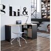 Liverpool Γραφείο Γωνιακό 136x88x76εκ. Natural Chestnut / Black