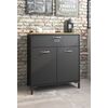 Manchester Ντουλάπι Αποθήκευσης - Κονσόλα  81x41x90εκ. Helvezia oak / Black