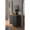 Manchester Συρταριέρα με 3 Συρτάρια 81x40x82εκ. Helvezia oak / Black