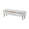 Έπιπλο Τηλεόρασης Nordi Λευκό + Higloss Λευκό + Riviera 160x50x40cm