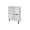 Μπουφές Nordi Λευκό+higloss Λευκό+riviera 107x134x40cm