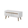 Έπιπλο Τηλεόρασης Nordi Λευκό+higloss Λευκό+riviera 107x50x40cm