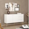 Bodo Μπουφές με 2 Πόρτες και 3 Συρτάρια 147x39x81,7εκ. Λευκό