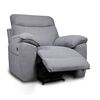 Boston Πολυθρόνα Relax με Ηλεκτρική Ανάκλιση 101x100x102εκ. Γκρι Ανοιχτό Ύφασμα