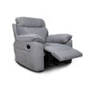 Boston Πολυθρόνα Relax με Χειροκίνητη Ανάκλιση 101x100x102εκ. Γκρι Ανοιχτό Ύφασμα