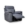 Boston Πολυθρόνα Relax με Χειροκίνητη Ανάκλιση 101x100x102εκ. Γκρι Σκούρο Ύφασμα