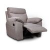Boston Πολυθρόνα Relax με Χειροκίνητη Ανάκλιση 101x100x102εκ. Μπεζ Σκούρο Ύφασμα