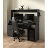 Function Plus Gaming Γραφείο με 1 Πόρτα και 1 Συρτάρι 171x62,2x149,6εκ. Γκρι