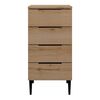 Lucian Συρταριέρα με 4 Συρτάρια 48x45x98εκ. Helvezia oak