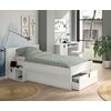 Lugano Κρεβάτι με Αποθηκευτικό Χώρο 207x123x80εκ. (  για Στρώμα 90x190εκ. ή 90x200εκ. ) Whitewashed oak