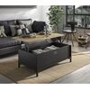 Manchester Τραπεζάκι Σαλονιού με Σερβιτόρο 109x60x36εκ. Helvezia oak / Black