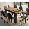 Manchester Τραπέζι Επεκτεινόμενο 160/200x90x77εκ. Helvezia oak / Black